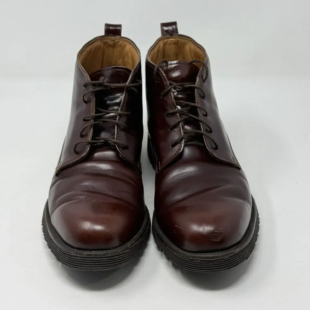 Rockport Chukka Boots Mens 9.5 D Brown Leather Casual Vibram Soles Gorpcore